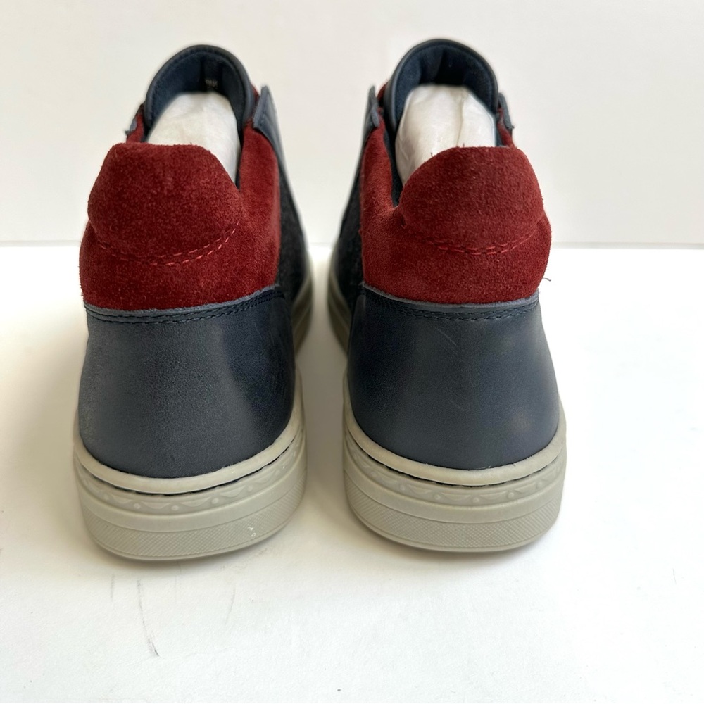 Earth Zane Leather Blue and Red Ankle Sneakers Size 8 NWT - Picture 7 of 10